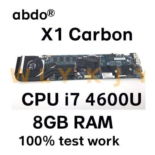 For Lenovo ThinkPad X1 Carbon notebook motherboard 12298-2 48.4LY06.021 CPU i7 4600U 8GB 100% tested FRU 00HN758 00HN770 00UP983