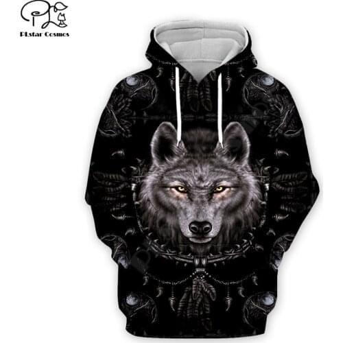 Wolf 3d Printed hoodies Harajuku Fashion Casual Hooded Sweatshirt animal zip hoodies women for men dropshipping