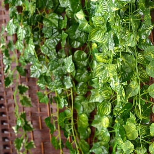 12pcs 6.5ft Artificial Wall Hanging Ivy Vine Foliage Leaf Garland Plant Decor Flowers Home Decor Pumpkin Leaf Wedding Decoration
