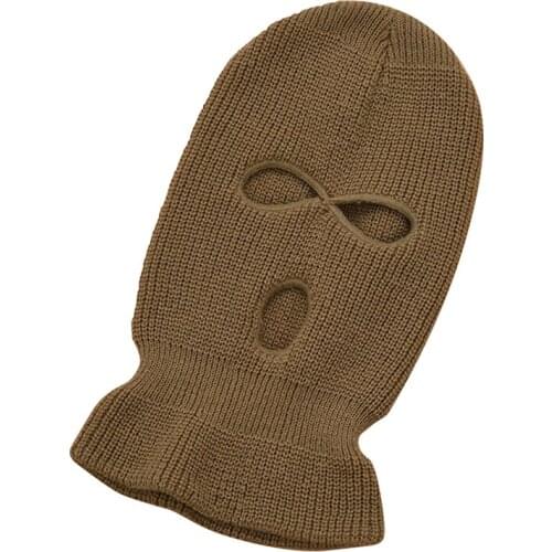 Quality Knitting Face Shield Winter Balaclava 3 Hole Full Face Cover Cap Outdoor Riding Ski Mountaineering Head Cover For Adults