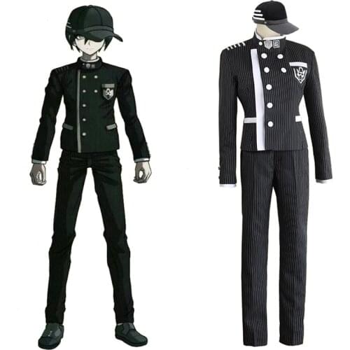 Danganronpa V3: Killing Harmony Ultimate Detective Shuichi Saihara Black Uniform Suits Cosplay Costume