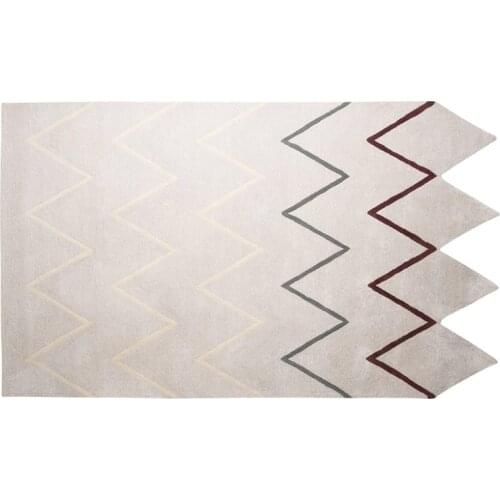 Custom irregular acrylic pure hand woven carpet living room study bedroom bedside blanket bedroom carpet non slip kids mat