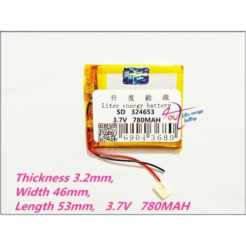 324653 3.7V 780MAH 304550 Lithium Polymer Li-Po li ion Rechargeable Battery cells For Mp3 MP4 MP5 GPS mobile bluetooth