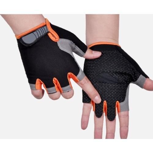 Cycling Mittens Anti-slip Anti-sweat Men Women Universal Half Finger Gloves Breathable Anti-shock Sports Gloves Bicycle Glove