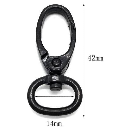 Fashion Black 4 Points Rugby Buckle Metal Bag Buckle High Quality Luggage Hardware Swivel Hook Document Hanging Buckle Accessori