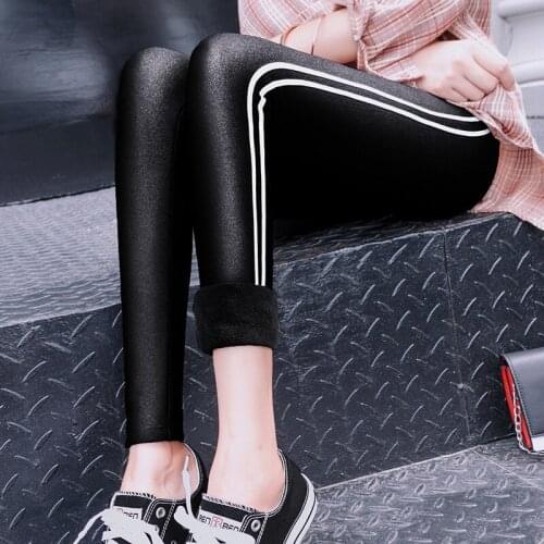 Fashion Womens Leggings Sexy Casual Striped Cashmere Leg Warmer Fit Most Sizes Leggins Pants Trousers Womans Leggings