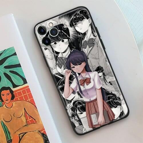 Komi-san Komi Shouko Anime Soft Silicone Glass Phone Case for IPhone SE 6s 7 8 Plus X Xr Xs 11 12 Mini Pro Max Samsung