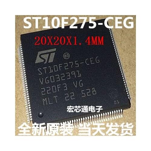 New original 5Pcs ST10F275-CEG ST10F275 TQFP144 Car Computer power supply module CPU chip 20X20X1.4MM Thin package