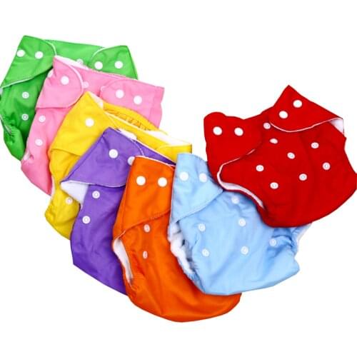 New baby diapers cotton baby childrens washable absorbent adjustable diaper pants