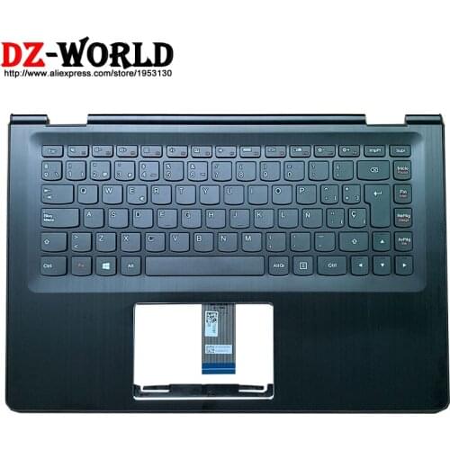 New/orig Palmrest Upper Case With Spain Keyboard for Lenovo Ideapad Yoga 500-14IBD ISK IHW Flex 3-1470 Laptop C Cover 5CB0J34008