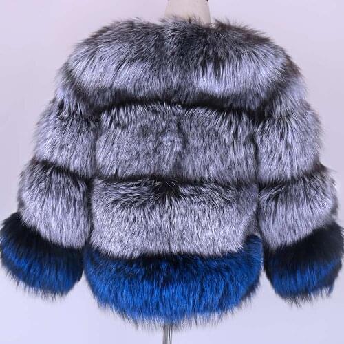 Real Fox Fur Coat Warm Coat Fashion 2020 Women Coat Natural Winter Ladies Hooded Collar Clothing Length Sleeve Style Decoration
