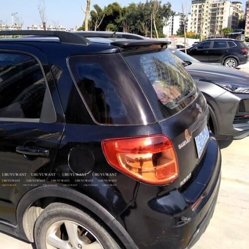 UBUYUWANT For Suzuki SX4 2011-2016 ABS Primer Unpainted Color/FAKE CARBON FIBER Car Rear Roof Spoiler