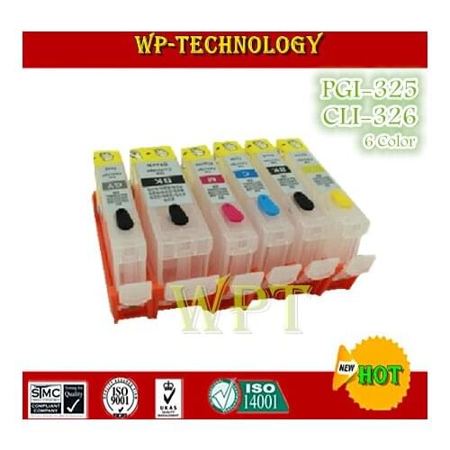 6PK Empty Refill ink cartridge suit for PGI325 CLI326 ,suit for MG8130 MG6130 MG5230 MG5130 IP4830 MX893 MX883 IX6530 MG8230