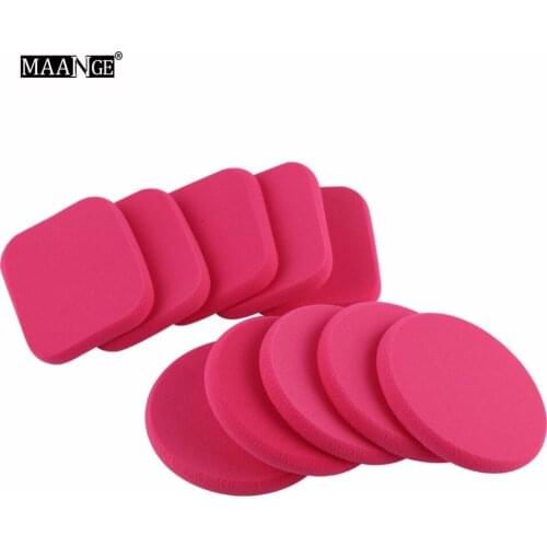 MAANGE 10Pcs Beauty Makeup Sponge Cosmetic Foundation Puff Soft Powder Face Make Up Tool Kits Grow Bigger in Water