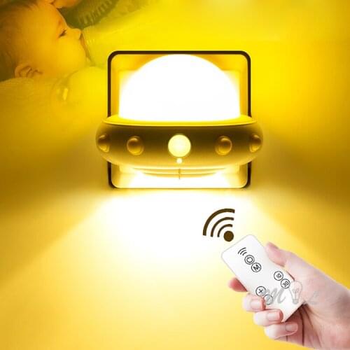 Modern Night light LED Wall Sconces kid babys Lamp Remote Control Night lamp Dimmable Wall light Fixture 0.6W Simple Nightlight