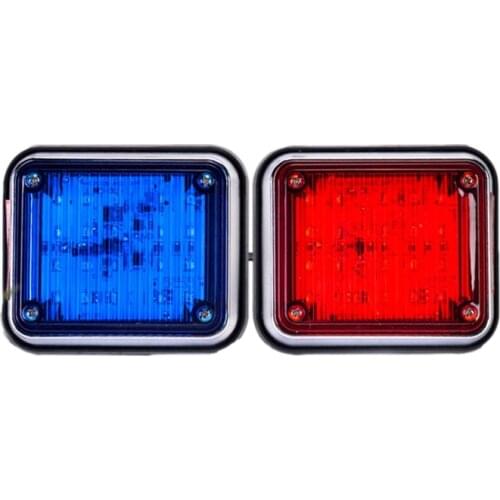 2x 12v 24v led red blue Led strobe lights blue ambulance flash car warn light pumper fire engines lamps policecar strobe light