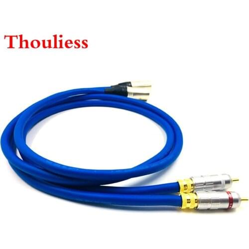 Thouliess Pair Type-016 RCA to XLR Male to Male Balacned Audio Interconnect Cable XLR to RCA Cable with CARDSA Clear-Light-USA