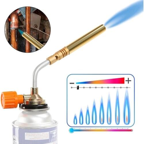 Outdoor Camping Flamethrower Burner Gas Torch Picnic BBQ Tool Hand Ignition Camping BBQ Soldering Heat Gun Welding Equipment