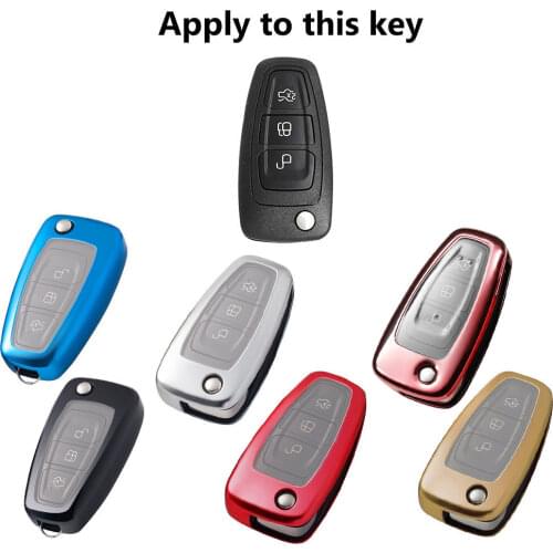 Smart TPU Soft Protective key Case Shell Cover for Ford Fiesta Focus EcoSport Kuga Tourneo