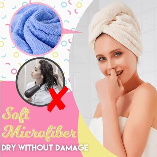 Bathroom Magic Instant Fast Dry Hair Cap Women Coral Fleece Absorbent Quick-Drying Soft Fiber Shower Cap Headscarf
