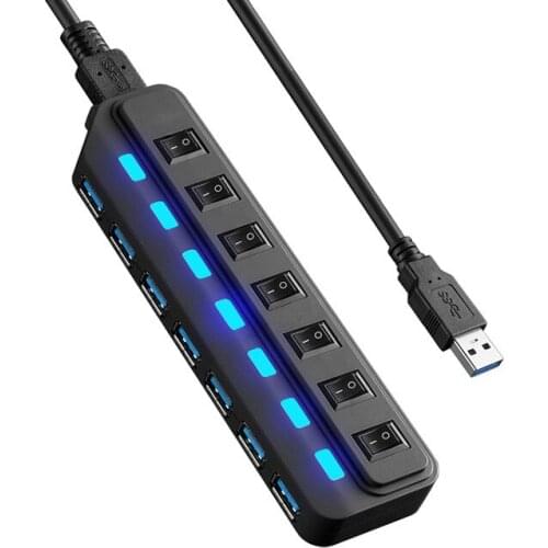 USB3.0 Cable Seperater Hub Laptop High-Speed Extender Seven-Port Hub Hub Seperater USB3.0
