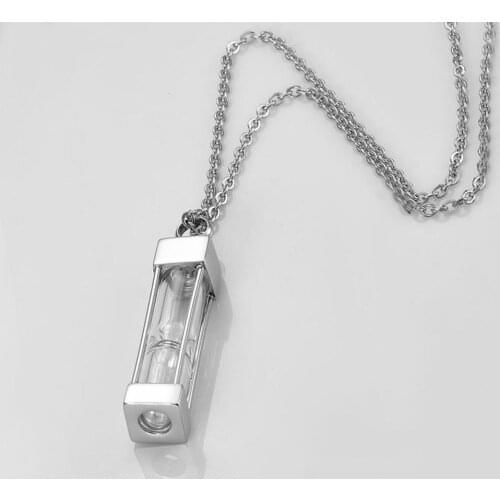 Eternity Memory Hourglass Urn Necklace Stainless Steel Pendants for Ashes/ Hairs Keepsake Cremation Jewelry