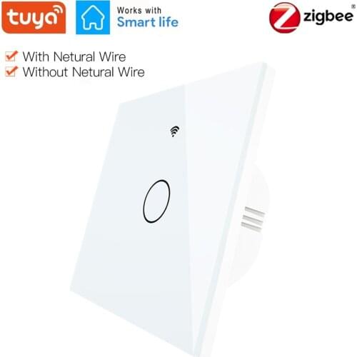 Zigbee 3.0 Wall Touch Sensor Light Switch EU Smart Light Switch 1 2 3 Gang APP Control Tuya Smart Home Kit Support Alexa Google