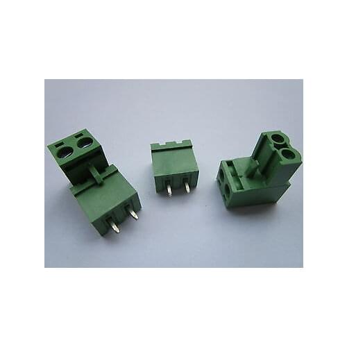 100pcs 5.08mm Close Straight 2 pin Screw Terminal Block Connector Pluggable Type