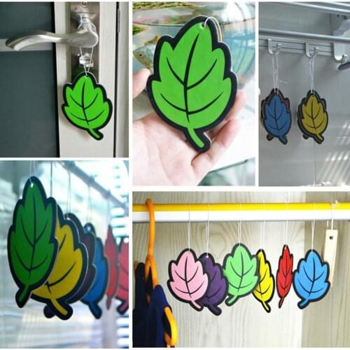 12PCS Car Air Freshener Natural scented tea paper Auto Hanging Vanilla perfume fragrance Leaf Shape car accessories interior