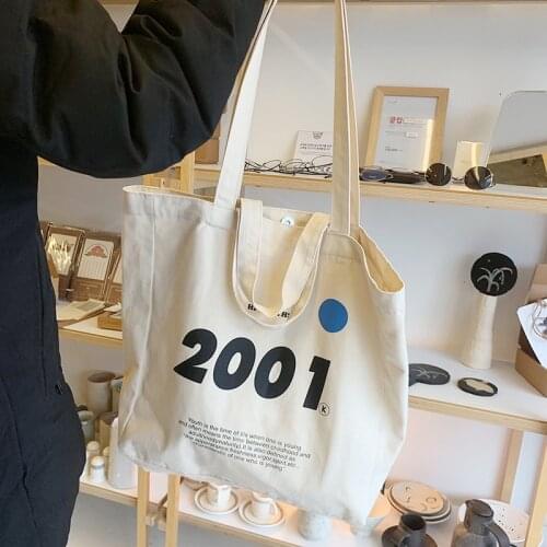 2001 Original Handbag Large Capacity Canvas Womens Bag Fashion Style Ladies Shoulder Bags Casual Portable Shopping Tote