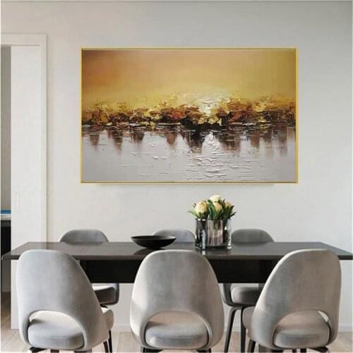 Abstract Scenery Hand Made Oil Painting Artwork Canvas Wall Art Oil Painting On Canvas Living Bedroom Room Wall Decor No Frame