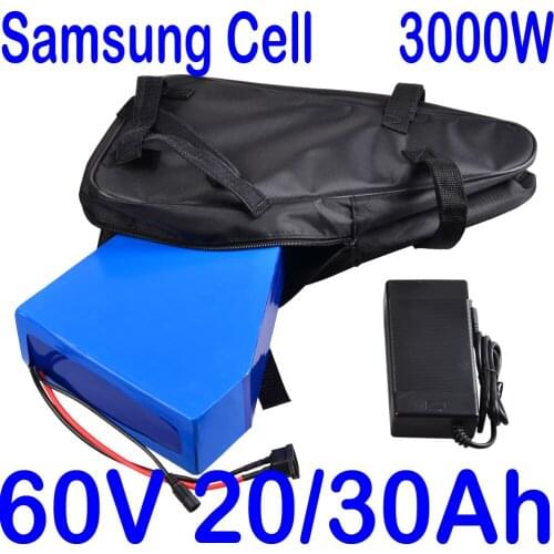 60V 1500W 2000W 2500W Lithium Battery use samsung cell 60V 15Ah 18Ah 20Ah Electric Bike Battery 60V 20AH Li-ion Scooter Battery