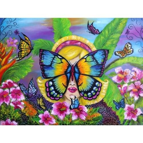 KAMY YI Animal Butterfly Flower Diamond Painting Cross Stitch Full Diamond 5D Diy Embroidery Mosaic Art Craft Home Decoration
