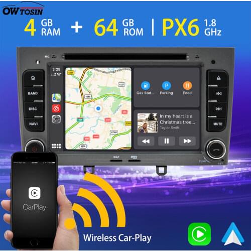 Android 10 GPS Navigation Car DVD Multimedia Player PX6 4+64G For Peugeot 308 408 2007-2013 Wireless Carplay Bluetooth 5.0 Radio