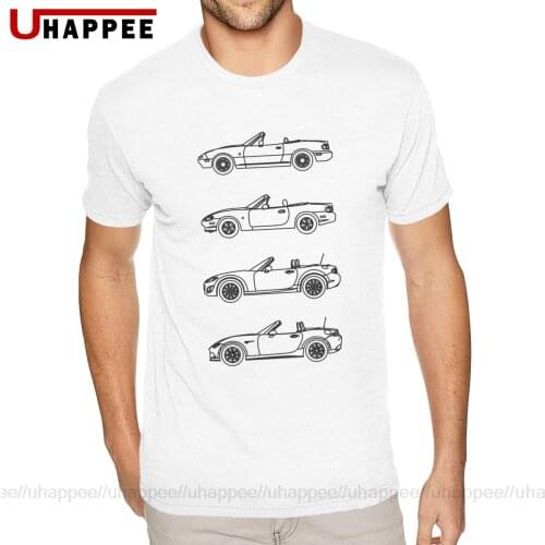 Large and Tall MX-5 Miata Evolution Shirt Men Fashion Short Sleeves Round Neck Mens Water Printed Shirt Big Discount Top Apparel