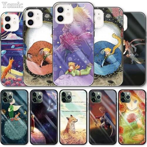 The Little Prince Fox Tempered Glass Case for iPhone 11 12 Pro XS MAX X XR 7 8 6 6S Plus SE 2020 Mobile Phone Bags Cover Coque