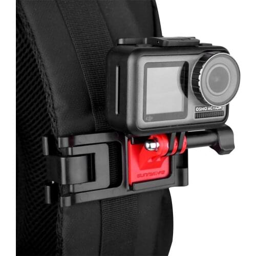 Black Plastic Backpack Hat Clip Clamp Mount for Gopro Osmo Sports Camera