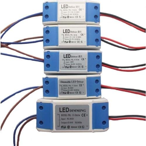 Dimmable Isolated 300mA 3-4x1W 5x1W 6-7x1W Led Driver 3W 4W 5W 6W 7W 9W 10W 12W 20W 24W Power Supply AC 110V 220V for LED lights