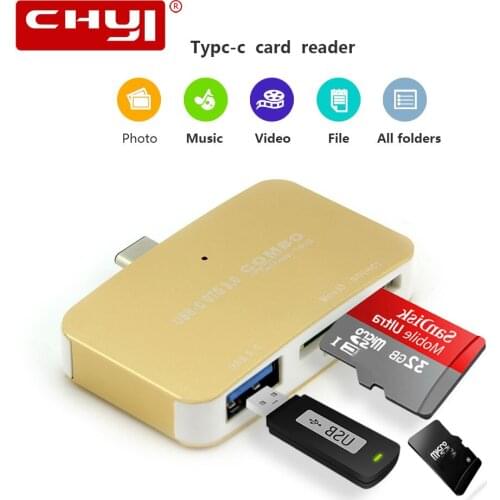 Micro Type C Usb 3.0 Hub Multi Port Combo Mini Usb-C 3.0 Hab Support SD/TF Card Reader Splitter PC Accessories For Macbook Pro