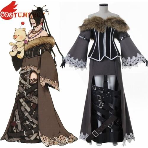 CostumeBuy Game Final Fantasy X Cosplay Costume Lulu Cosplay Dress For Adult Halloween Dresses Outfit