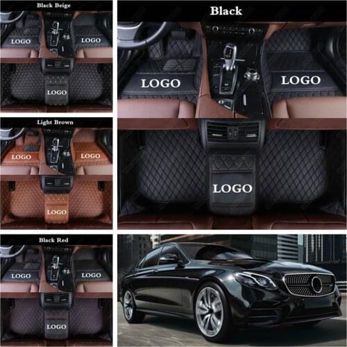 Leather Car Foot Mats for Mercedes Benz E Series E250 E280 E300 E350 E400 E500 E63 AMG W210 W211 W212 W213 Car Floor Mats