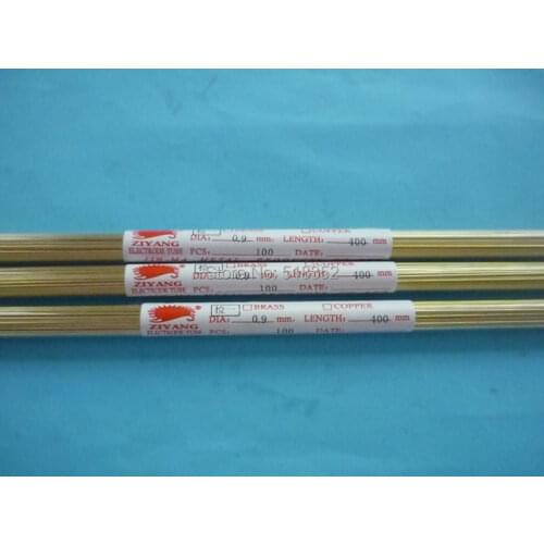 0.9mmx400mm Single Hole Ziyang Brass Electrode Tube for EDM Drilling Machines
