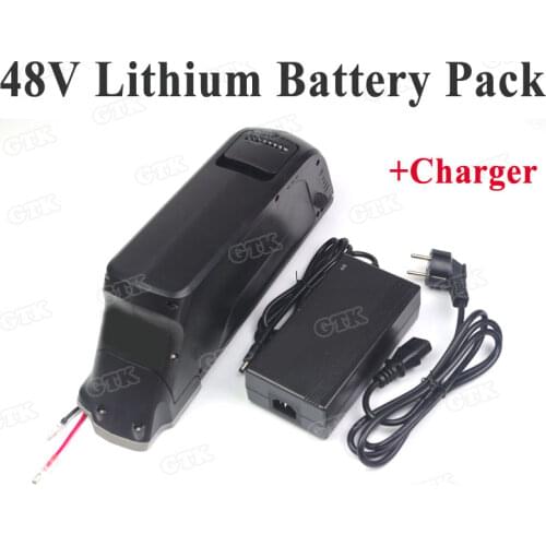 Shark frame 48v lithium ion battery 10ah 12ah 15ah built-in BMS for 500w 1000w power bank scooter electric Mountain bike+charger