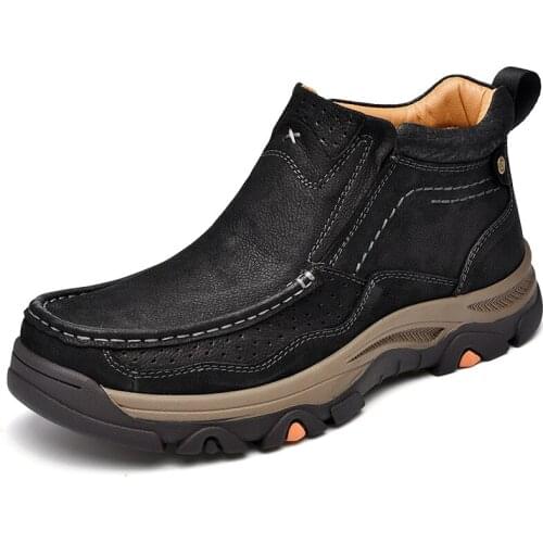 Men Boots Men 2020 Autumn Winter Fashion Casual Boots Men Brand Ankle Botas Genuine leather Classic Lace-up Men Boots