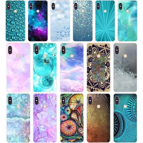 214H Quartz Crystal Rock Pink Purple Aqua Soft Silicone Tpu Cover phone Case for xiaomi redmi 6 pro 5 plus note 6 pro 4 4x mi 8