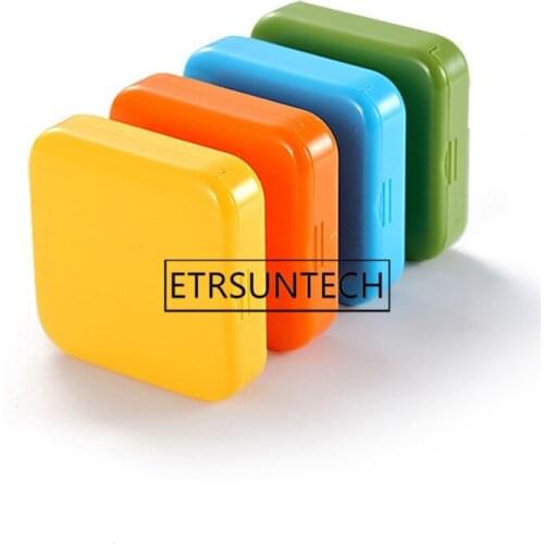 300pcs Mini Plastic Pill Box Square Empty 2 Lattices Box Portable Medicine Storage Pill Cases