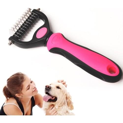 Pet Supplies & Pet Hair Removal Comb for Dogs Cat Detangler Fur Trimming Dematting Deshedding Brush Grooming Tool Pet only Comb
