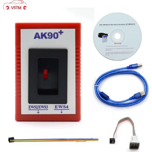 AK90+ For BM-W V3.19 AK90 plus OBD2 Car Key Programmer for B-MW CAS/EWS from 1995-2009 AK90 + Key Programming OBD Tool