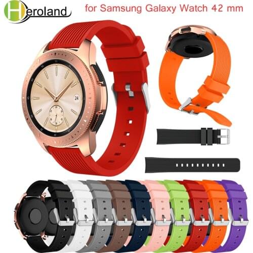 Replacemet strap for Samsung Galaxy Watch 42mm wrist 20mm smart watchband for Samsung Gear S2 Classic R732 Bracelet new Silicone