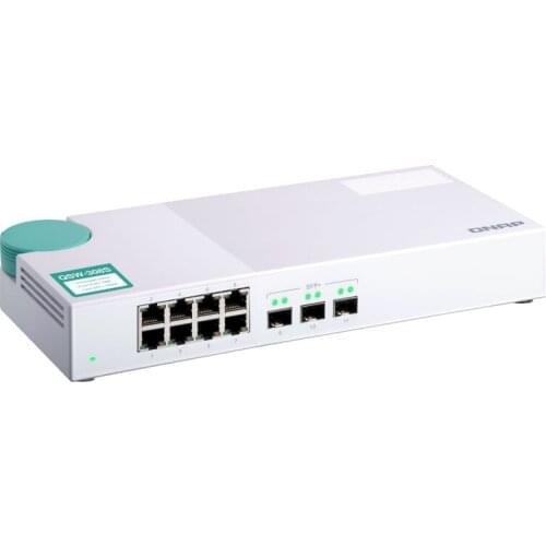QNAP NAS QSW-308S Storage Server 3-Port 10G SFP+(10GbE SFP+/RJ45 Combo Port) 11 Port 5-bay NAS Gigabit Unmanaged Diskless 2019